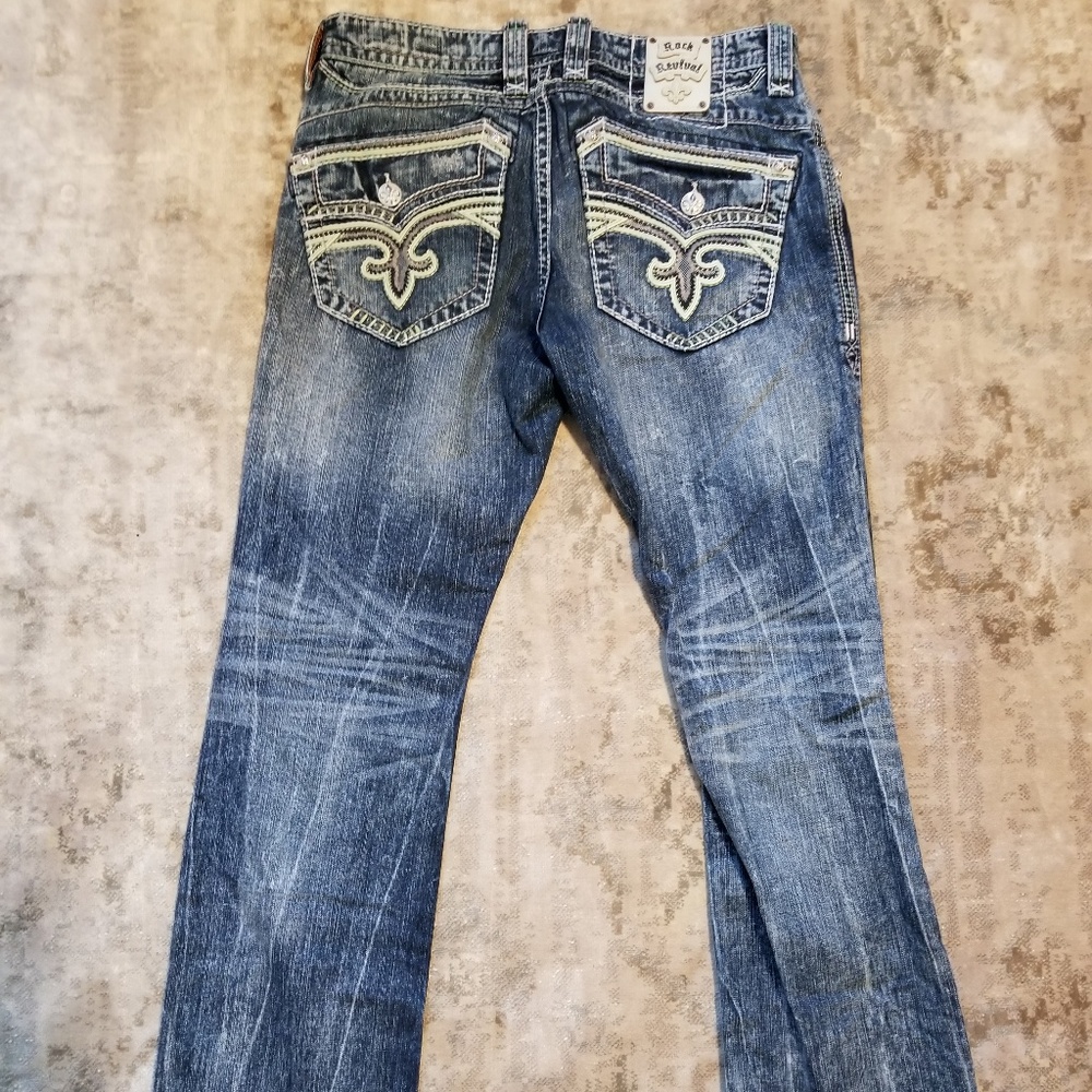 Rock Revival Faux Flap Alt Straight Feeney Jeans